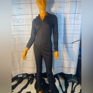 Fashion Nova Black Wire Bustier Long Sleeve Jumpsuit “M”